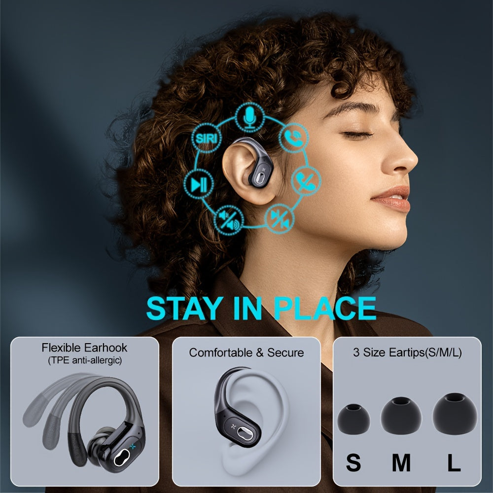 Aptkdoe 75H Sport Earbuds with ENC Noise Cancellation & LED Power Display