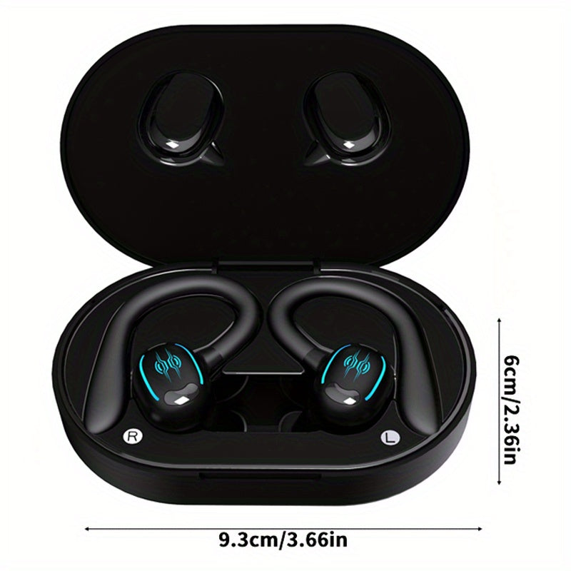 Active Pro Earbuds: Earhook Design for Running & Gym | LED Case Included
