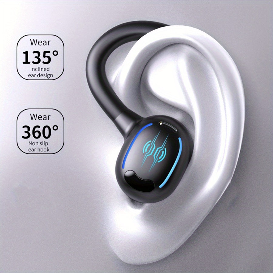 Active Pro Earbuds: Earhook Design for Running & Gym | LED Case Included