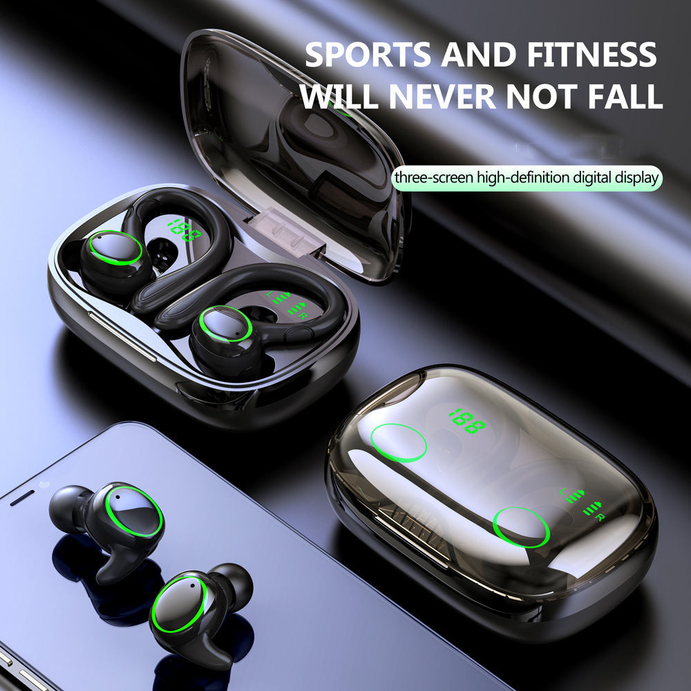 TWS Earhook Earbuds | Waterproof, Noise Cancelling with LED Case