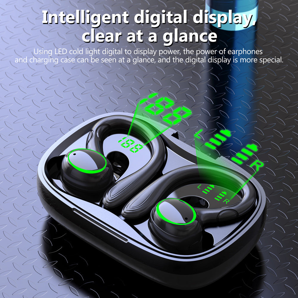 TWS Earhook Earbuds | Waterproof, Noise Cancelling with LED Case