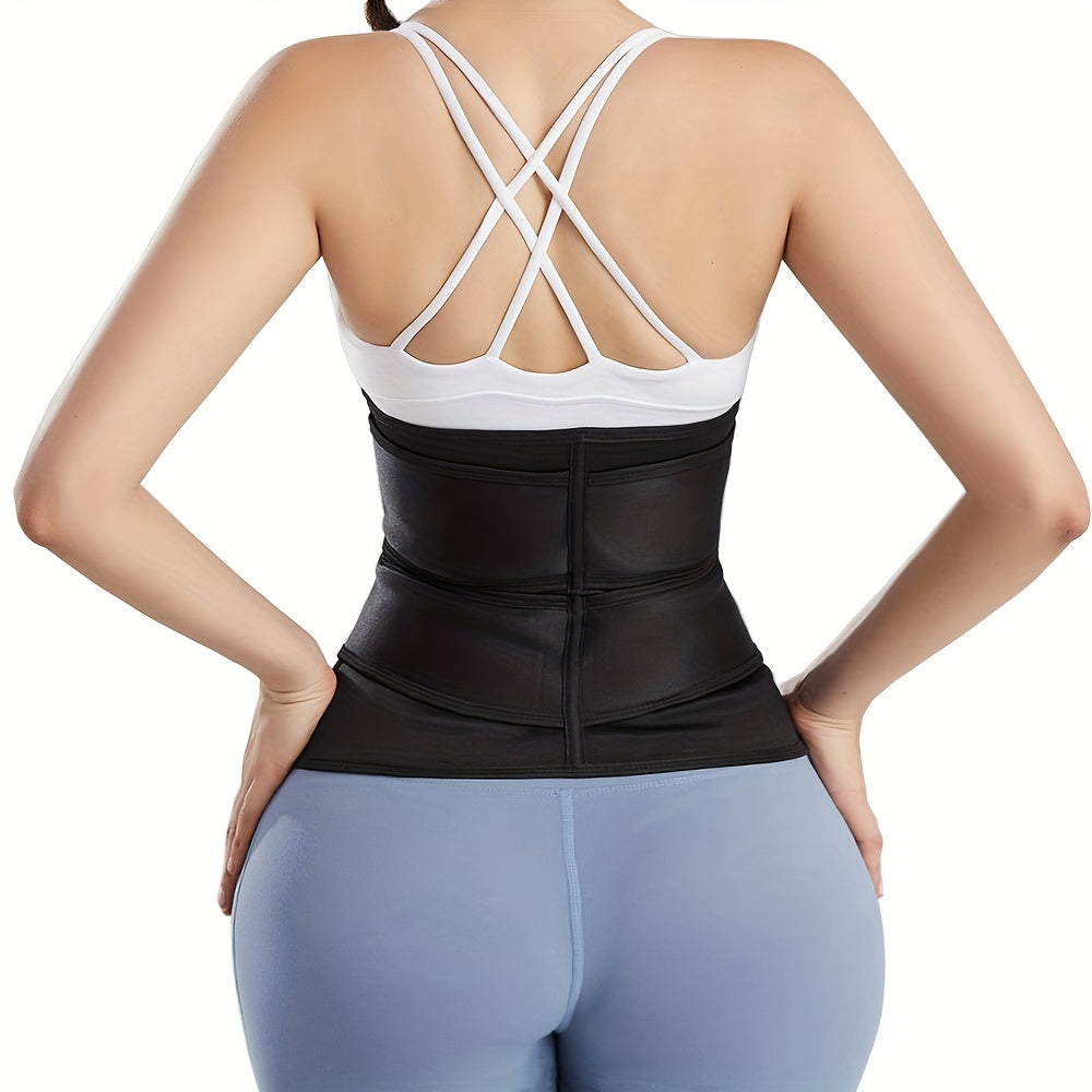 Women's Double-Banded Waist Trainer | Firm Neoprene Cincher with Hook & Loop Closure