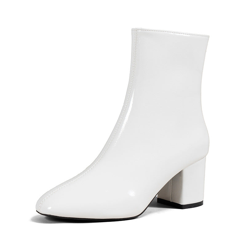High Heels Short Boots Women's Mid-Calf
