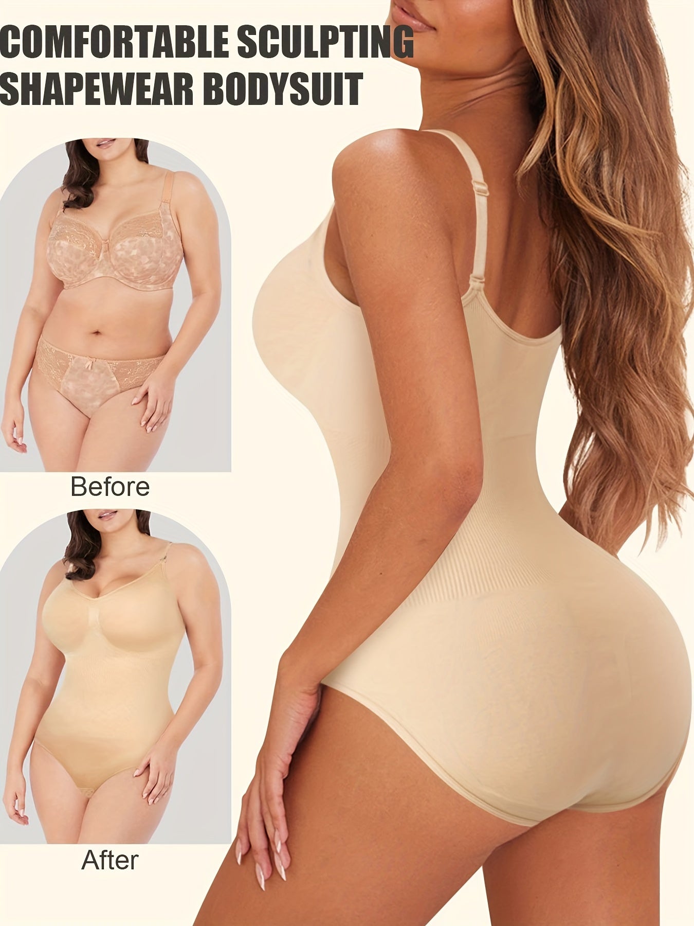 Women's Seamless Shaping Bodysuit | Tummy Control & Butt Lifting Slip
