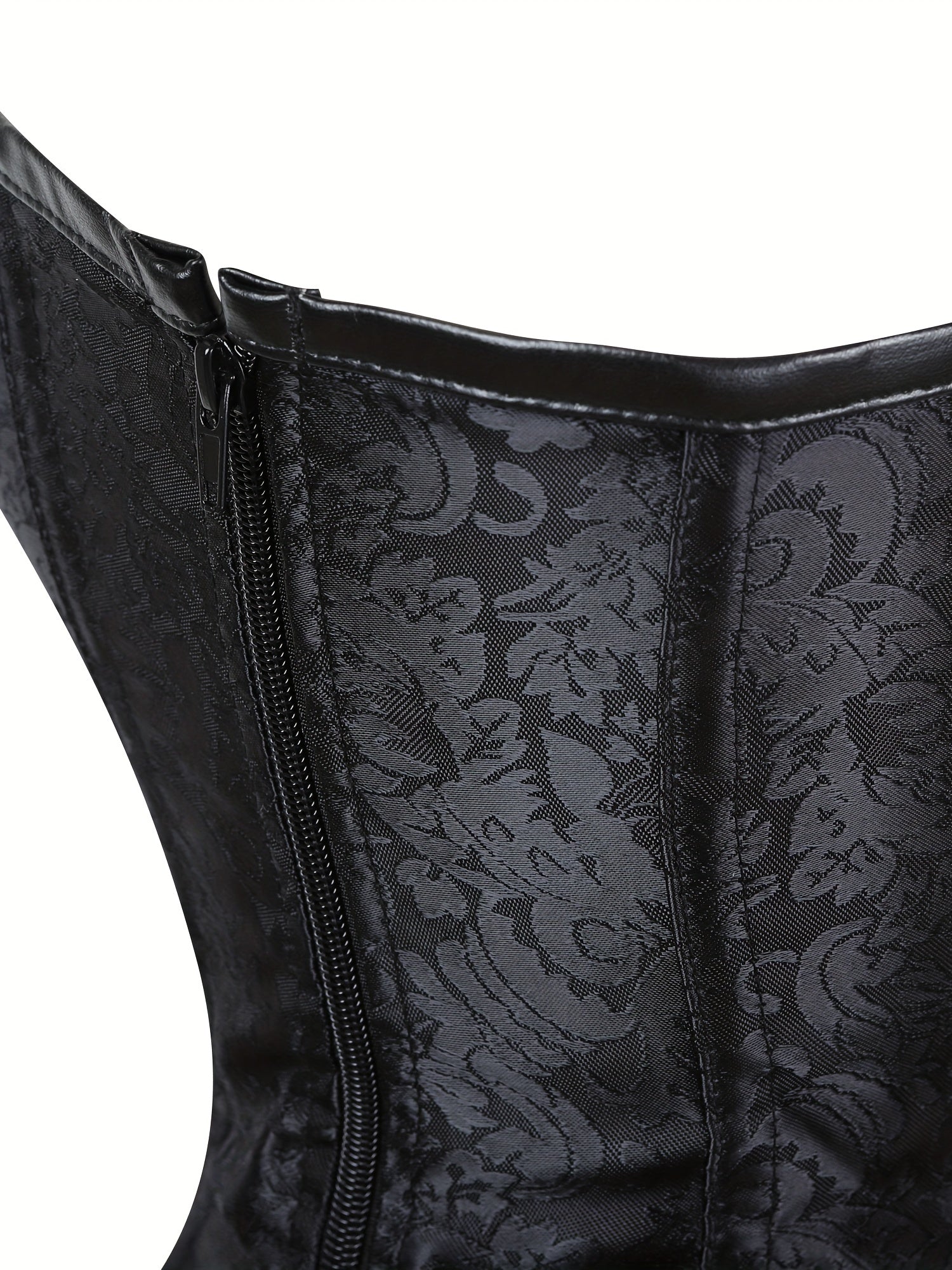 Gothic Halter Women's Vintage Floral Corset | Halter Neck Bustier with Zipper for Tummy Control