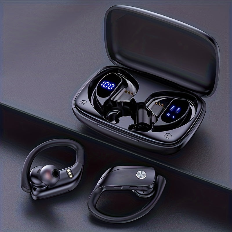 Wireless Sport Earbuds | 50H Playtime, Over-Ear Fit, Noise Cancelling, LED Display