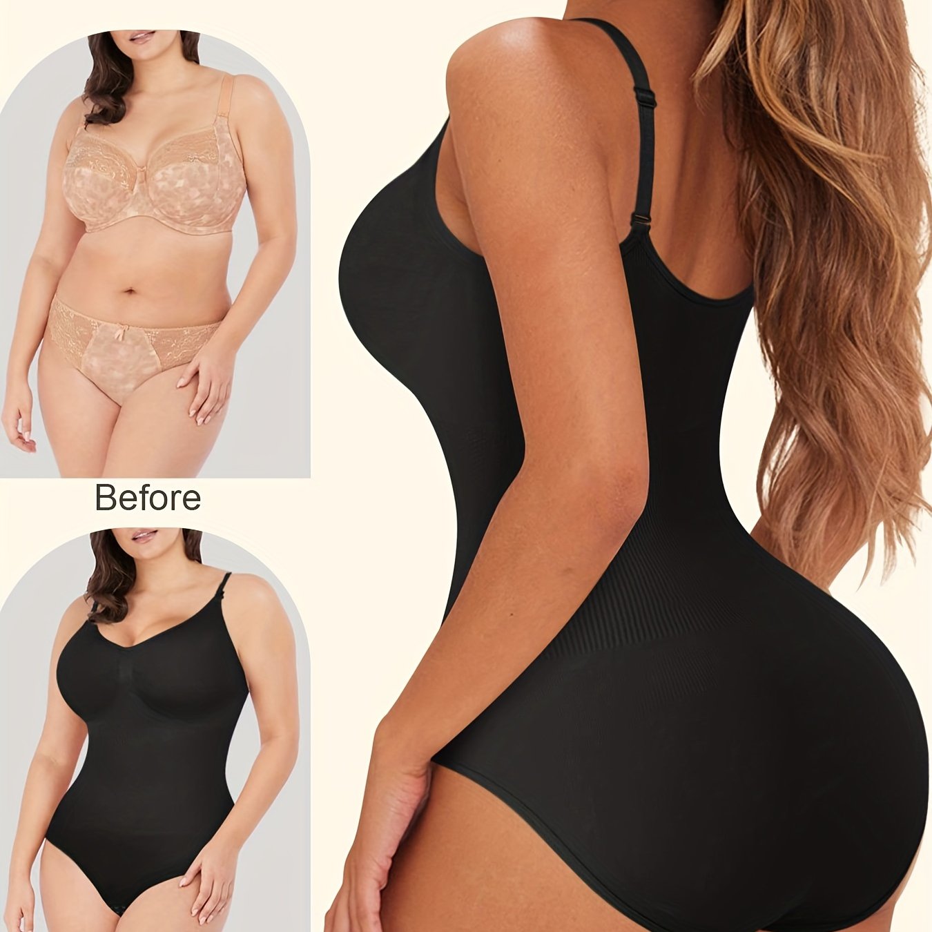Women's Seamless Shaping Bodysuit | Tummy Control & Butt Lifting Slip