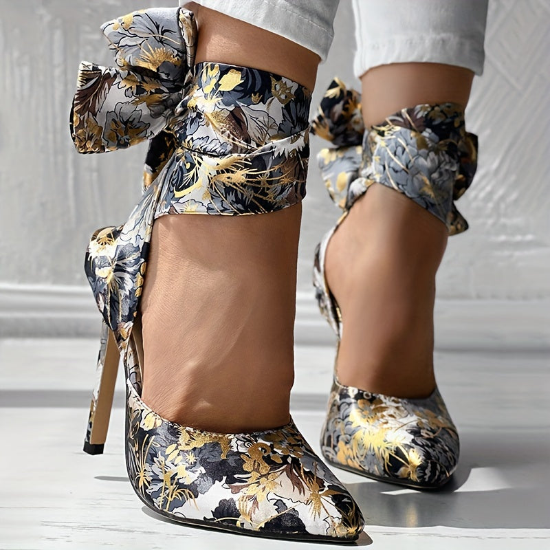 CBI STYLE Women's Floral Stiletto High Heels
