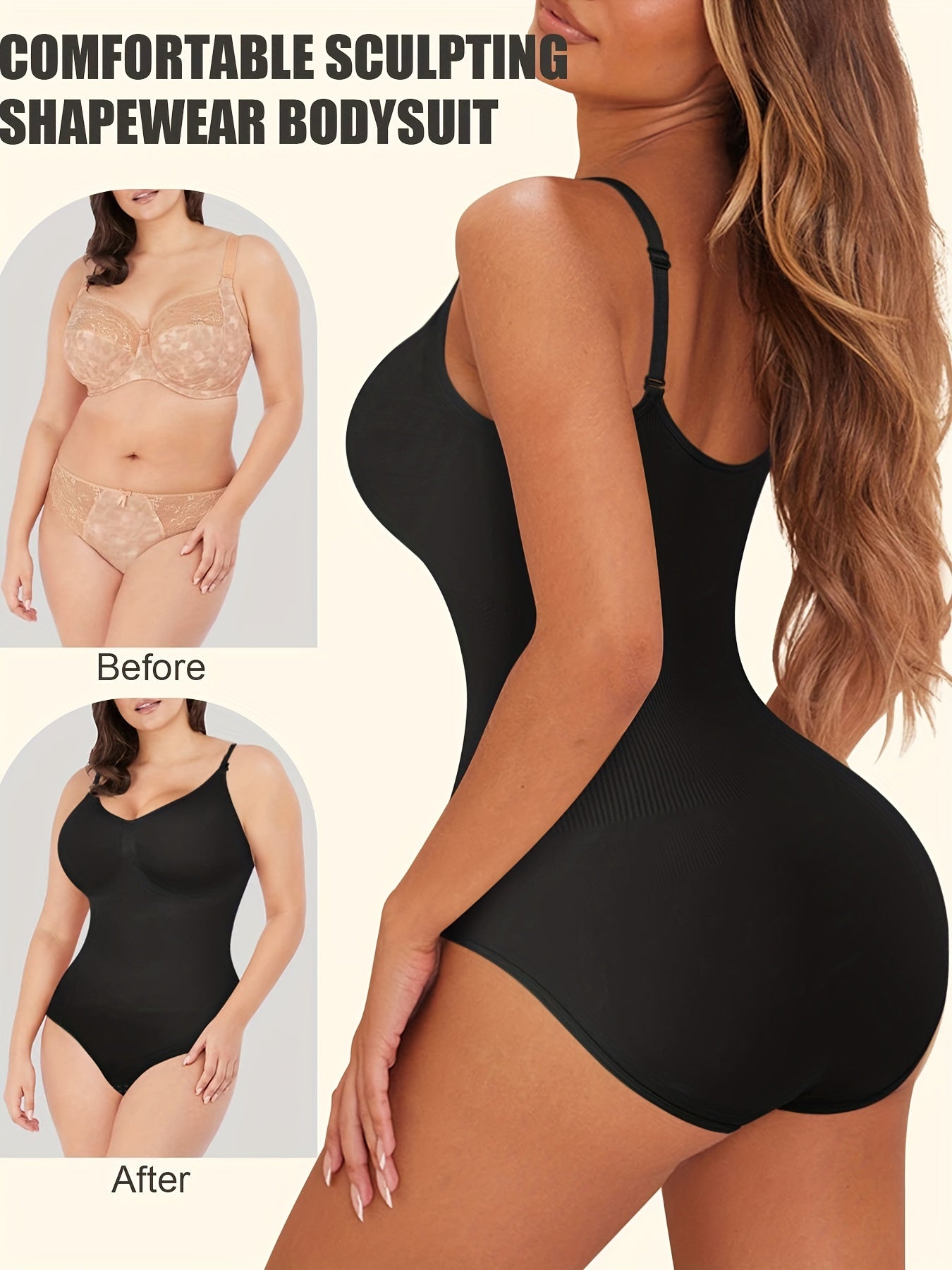 Women's Seamless Shaping Bodysuit | Tummy Control & Butt Lifting Slip