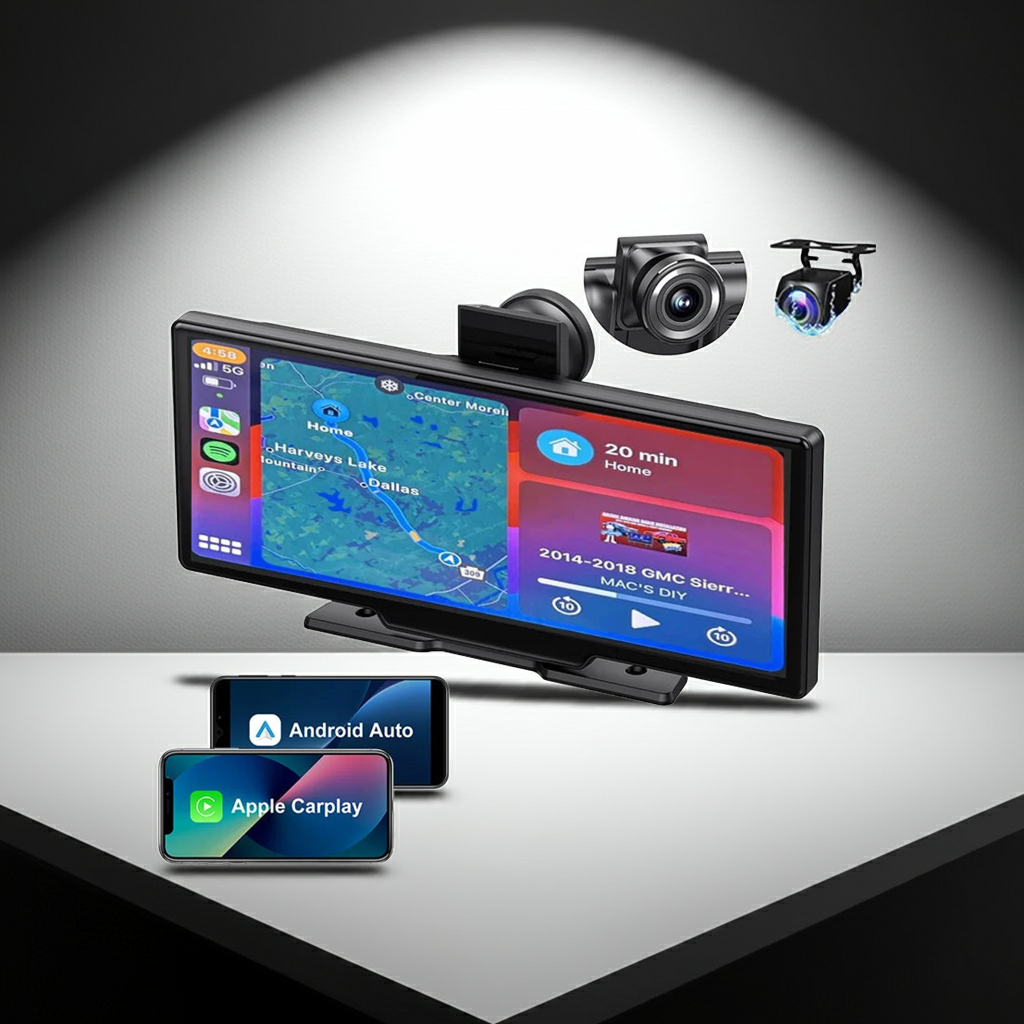 10.26" 4K Touchscreen Car Stereo | Wireless Apple CarPlay & Android Auto | 64GB Storage | GPS Navigation | Bluetooth | Backup Camera Input
