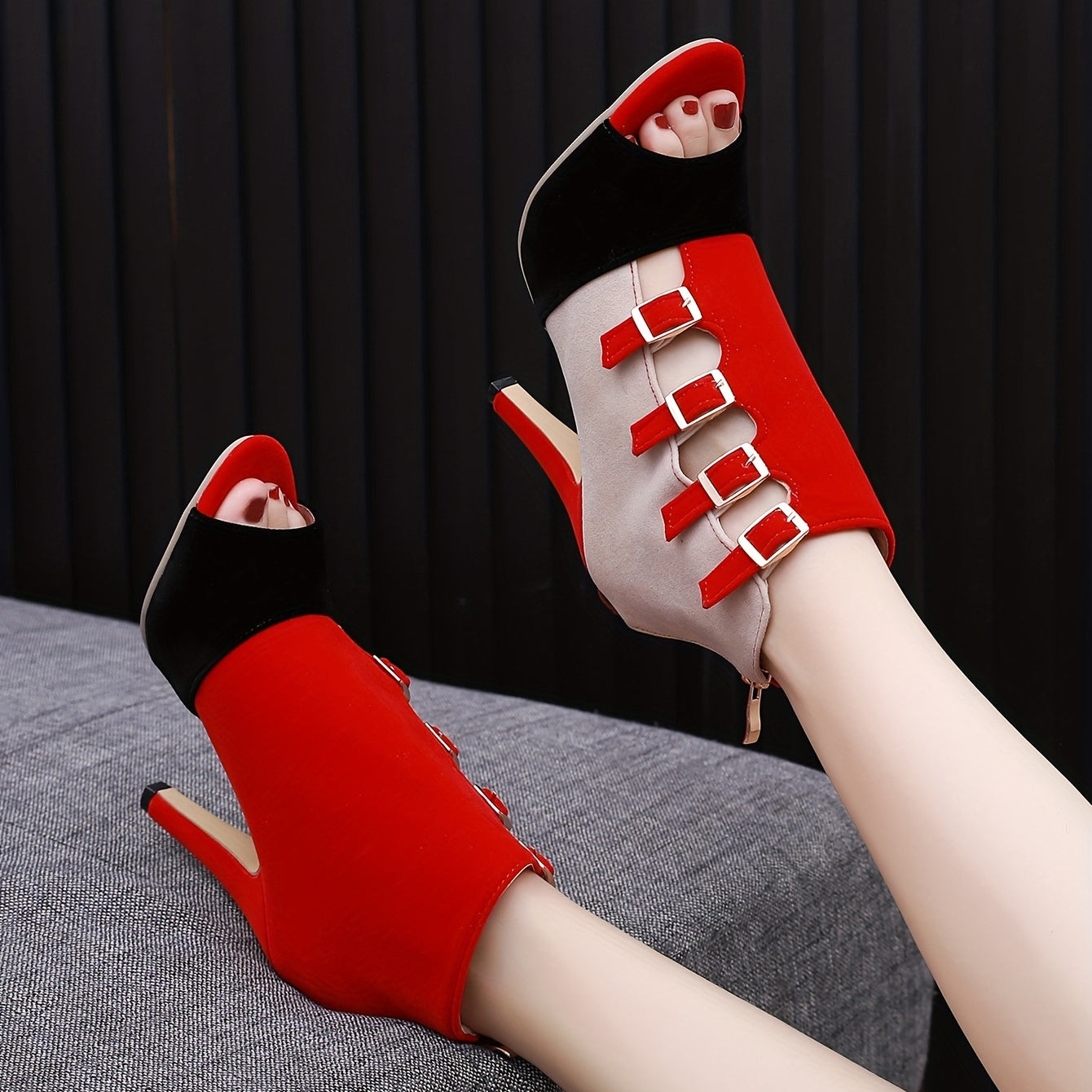 Women's Fashion Block Heel Pumps | Mary Jane Straps & Peep Toe