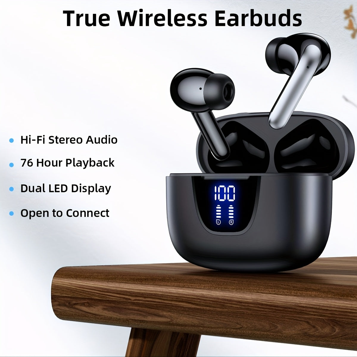 5.3 Bluetooth Earbuds | 30H Battery, 13mm Speakers, All-Mode Compatibility
