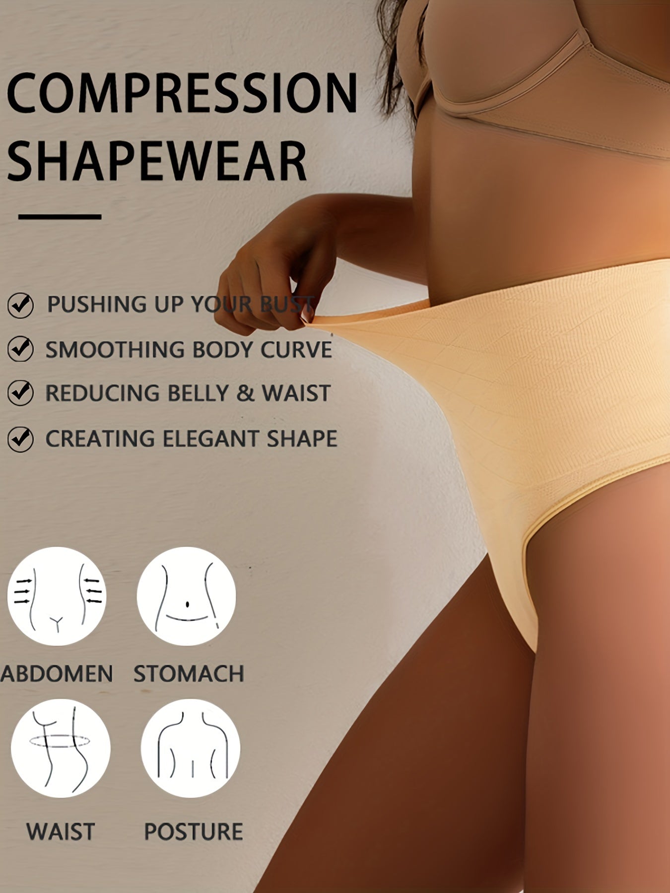 Women's Seamless High-Waist Shaping Shorts | Firm Tummy Contro