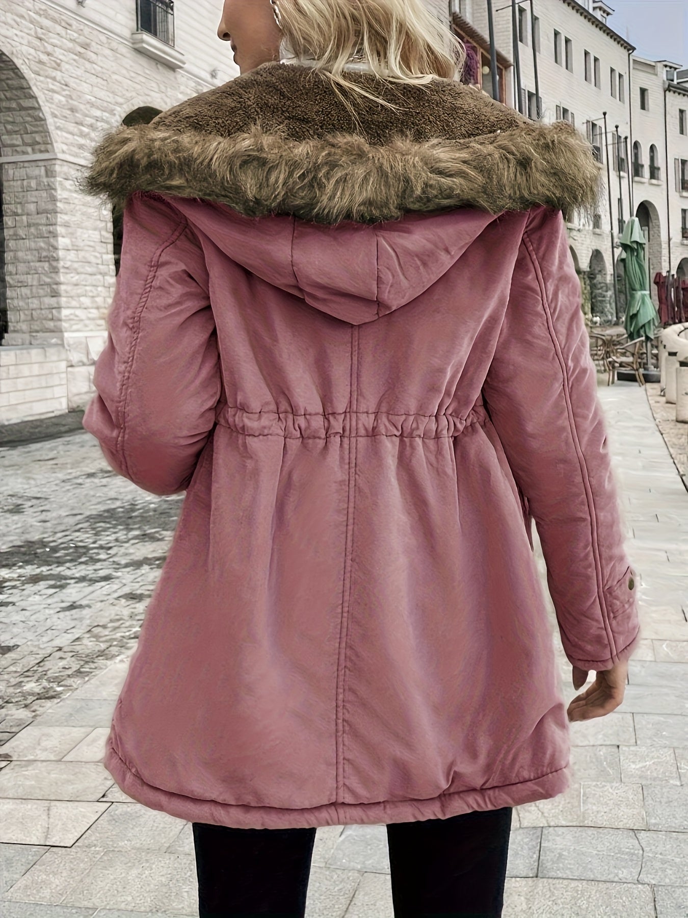 Women heavy duty hooded winter coat