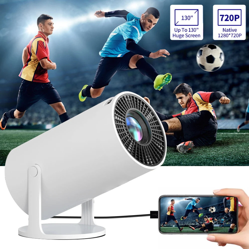 FGRYB Portable Projector with Battery | 1080P Support, Wired Smartphone Mirroring
