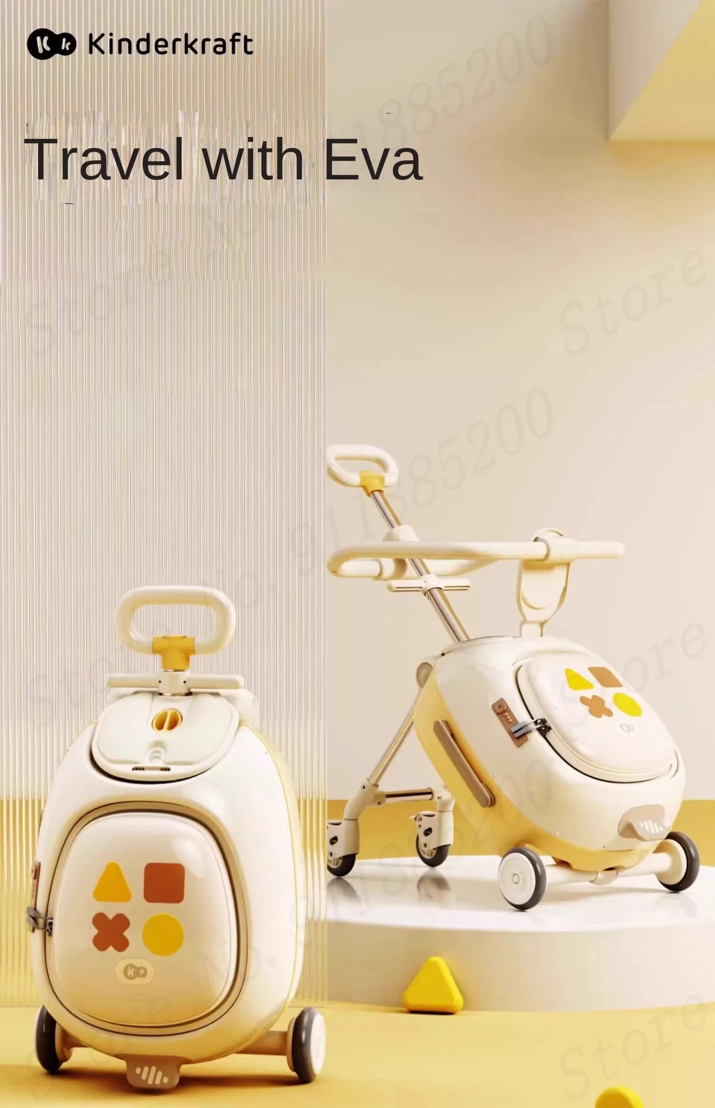 HY10 20-Inch Hardside Kids' Luggage with Spinner Casters