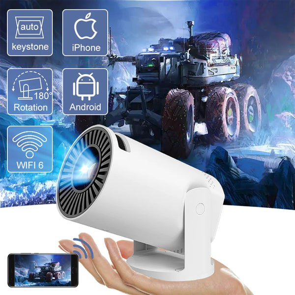 FGRYB Mini Cylinder Projector | Portable 60 ANSI Lumen Projector for Bedroom & Kids