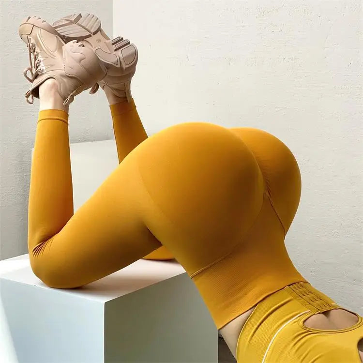 Women's High-Waist Seamless Leggings - Butt Lifting & Push-Up Yoga Pants