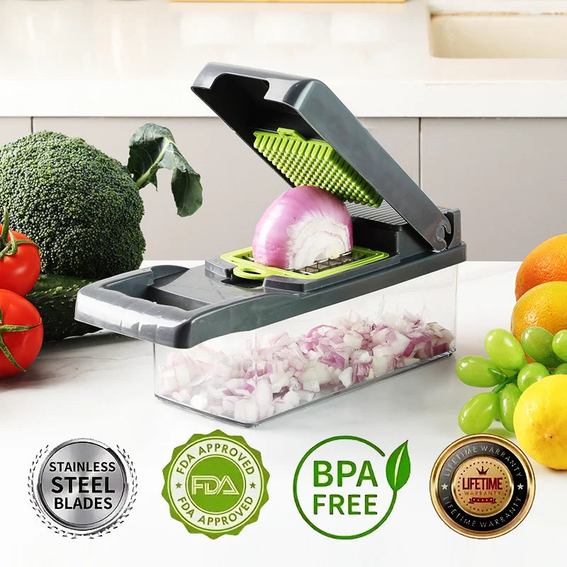 Manual Vegetable Slicer - Portable, Non-Electric Kitchen Tool