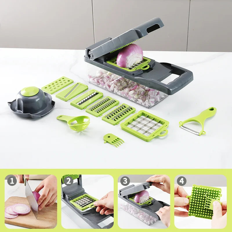 Portable Green Hand Crank Mincer for Home and Outdoor Use