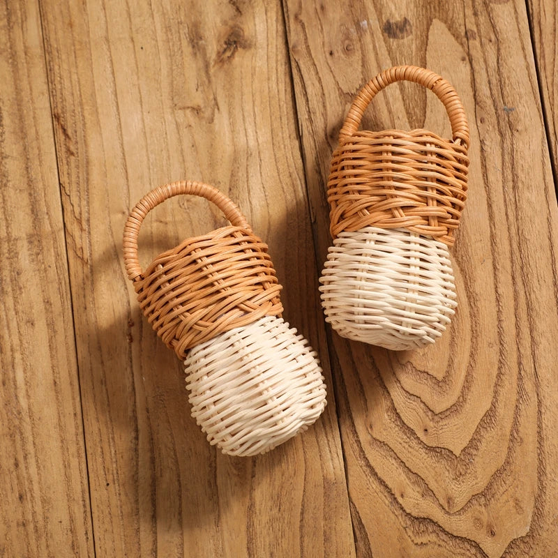 Baby Toys  Rattan Pine Bell  Wooden Rattan Toys