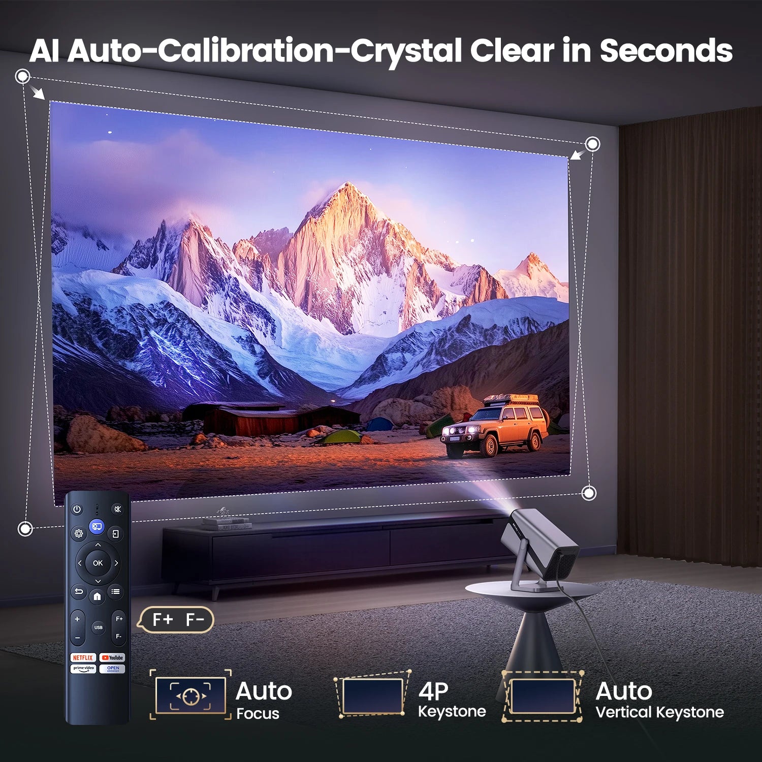 IWIMIUS 4K Projector Netflix Officially 800ANSI Native 1080P