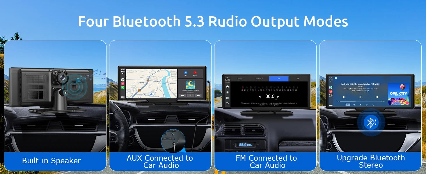 10.26" 4K Touchscreen Car Stereo | Wireless Apple CarPlay & Android Auto | 64GB Storage | GPS Navigation | Bluetooth | Backup Camera Input