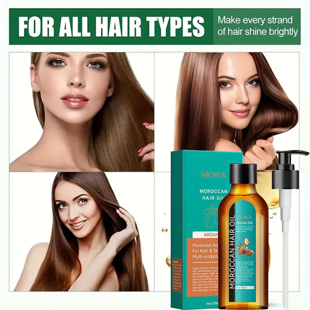 Hair Care Essential Oil Prevents Dry And Splits