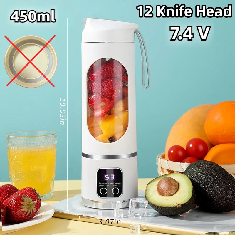 CREAROMA Portable Electric Juicer - 1000ml Automatic Pulp Ejection Blender