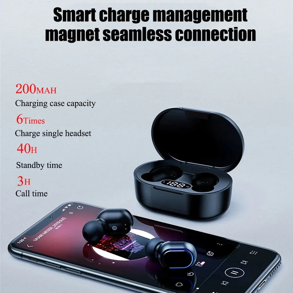 E7s Tws Earphones Bluetooth Earbuds Blutooth Noise Reduction Wireless Earphone With Mic Gamers Headphones High Quality Hand Free