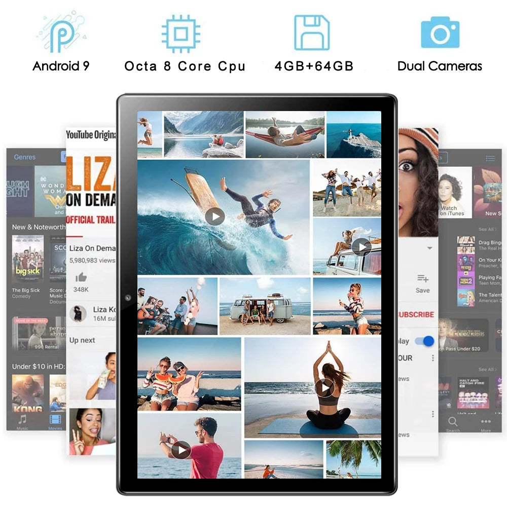 10.1 Inch Tablet Android 11  6GB RAM 128GB ROM 3G 4G