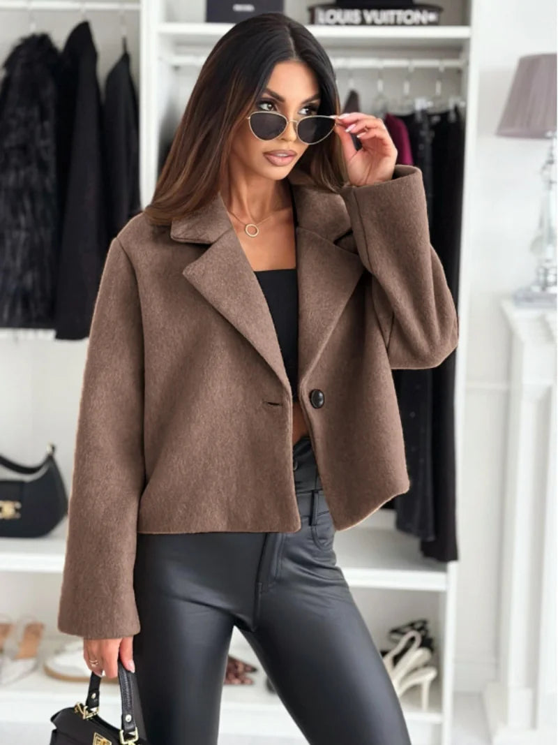 The Modern Cropped Peacoat | Women's Fall & Winter Wool-Blend Jacket