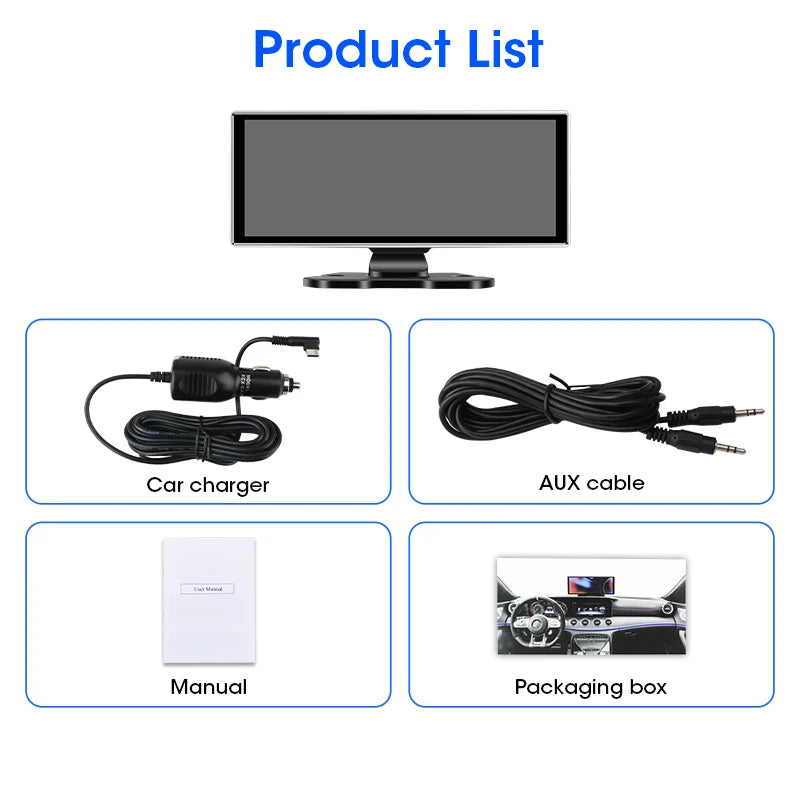 All-in-One 10.1/11.26" 4K Touchscreen Car Stereo | Wireless CarPlay & Android Auto | Built-in GPS & DVR Recorder | Dual Channel Recording | WiFi & Bluetooth