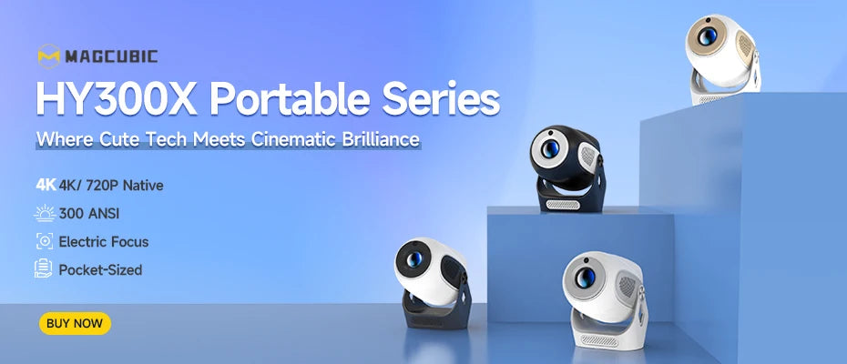 Magcubic Projector Android 11 4K 1280*720P HY300 Pro + Dual Wifi