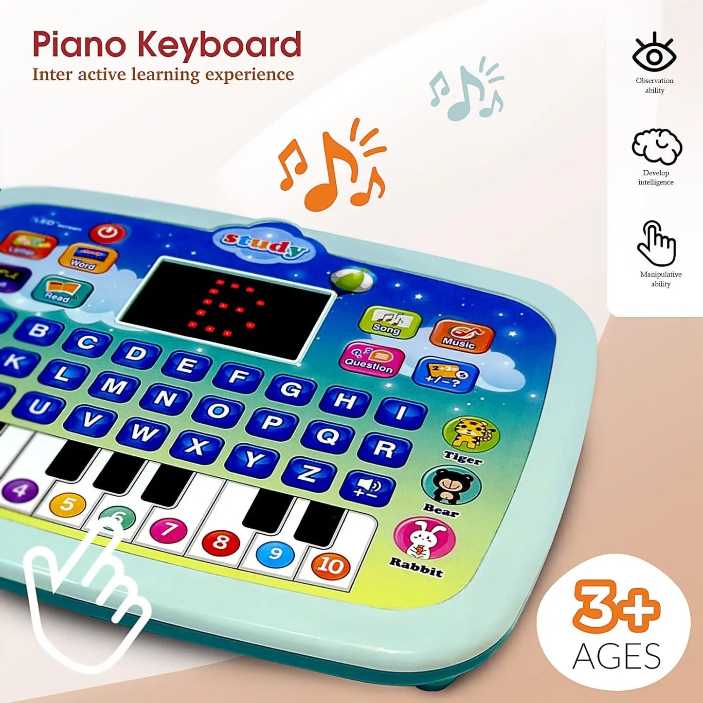 Educational Learning Pad with LED Screen