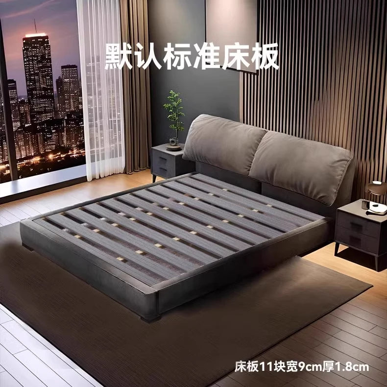 European Double Bed Minimalist Storage Aesthetic Sleeping Bed Multifunctional Nightstands Letto Matrimoniale Home Decoration