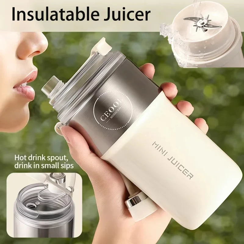 Insulated Juicer Double Layer Vacuum 304 Stainless Steel Juicers 350ml