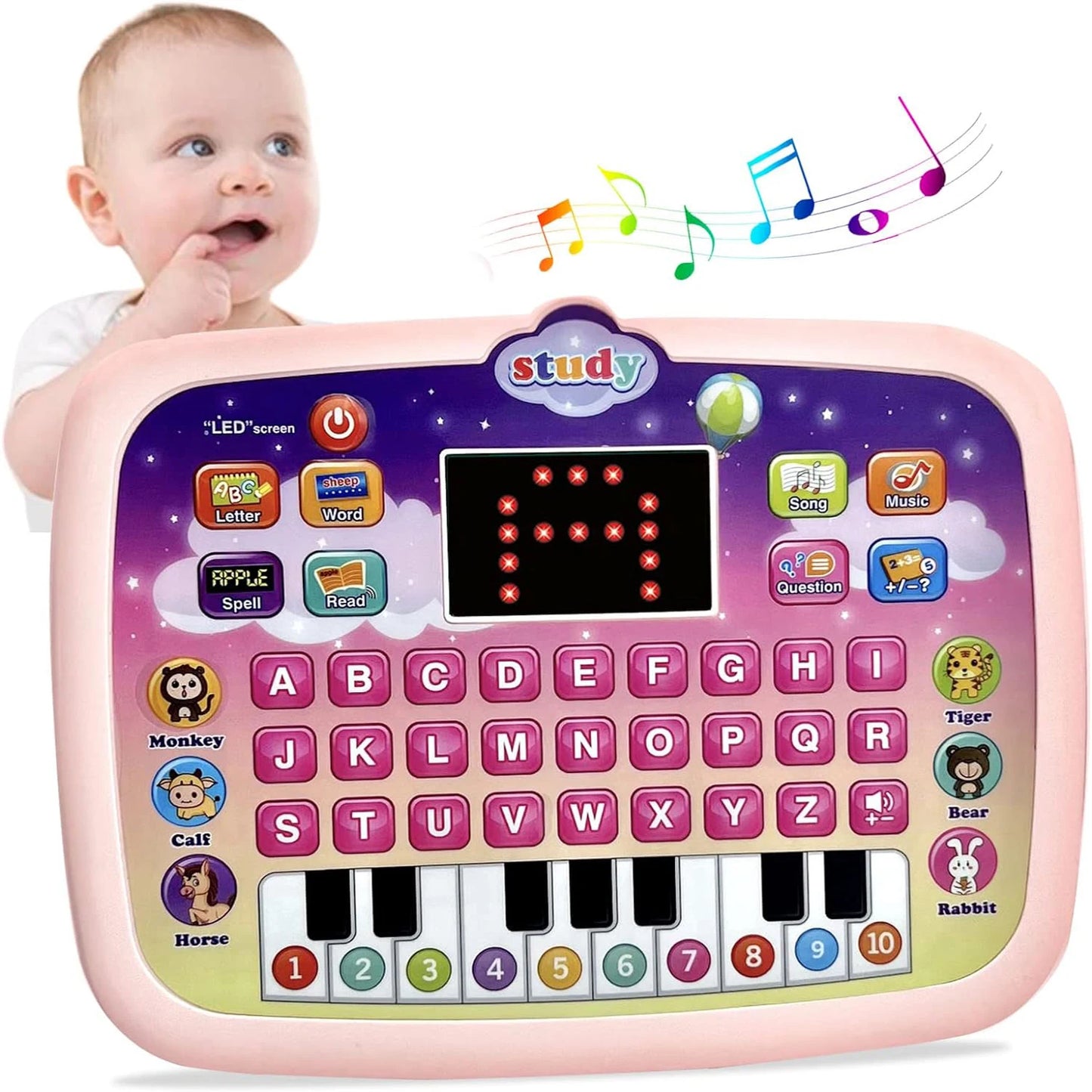 Educational Learning Pad with LED Screen