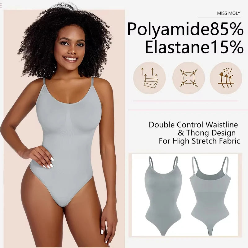 Full Body Shaper | All-in-One Slimming Bodysuit with Thong Back