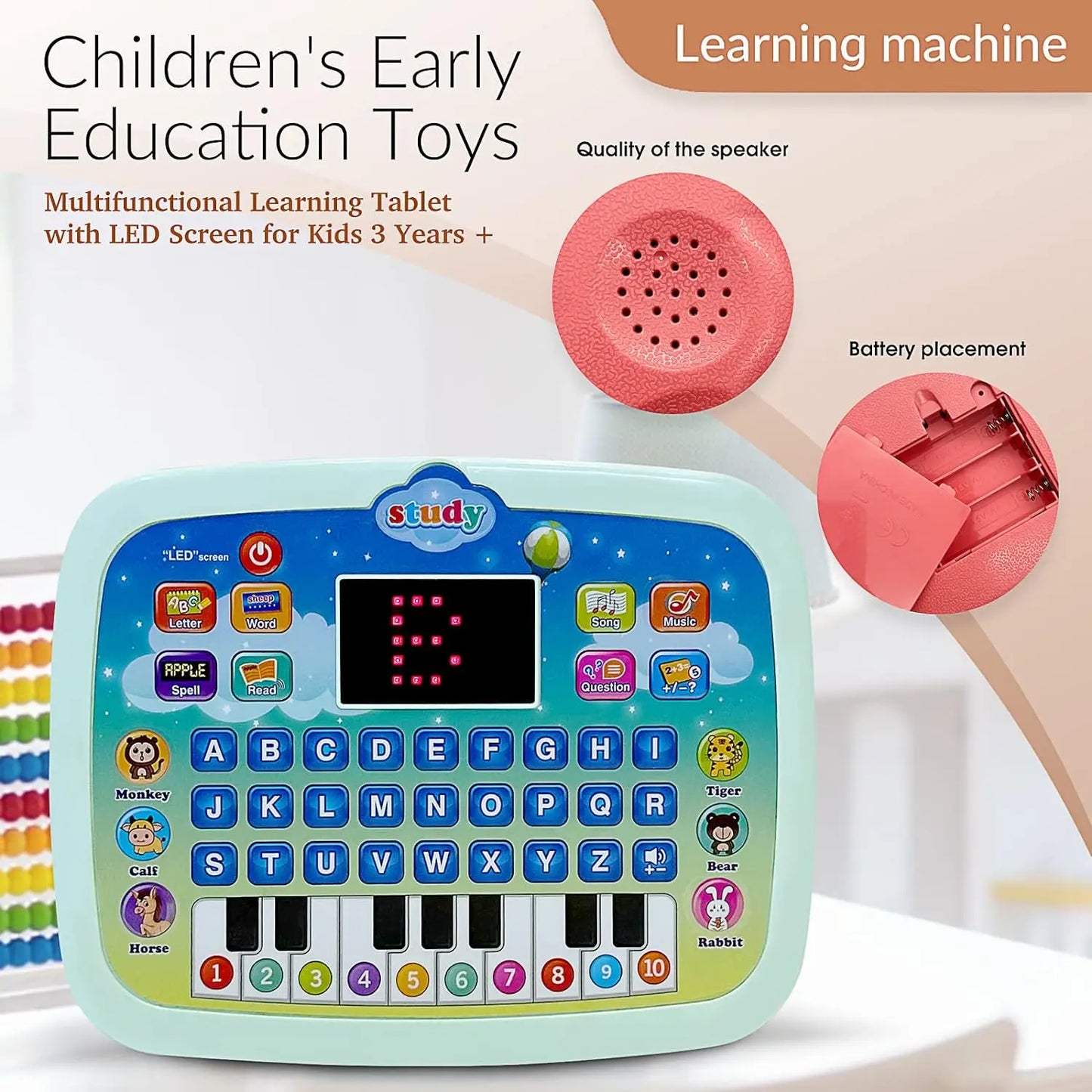 Educational Learning Pad with LED Screen