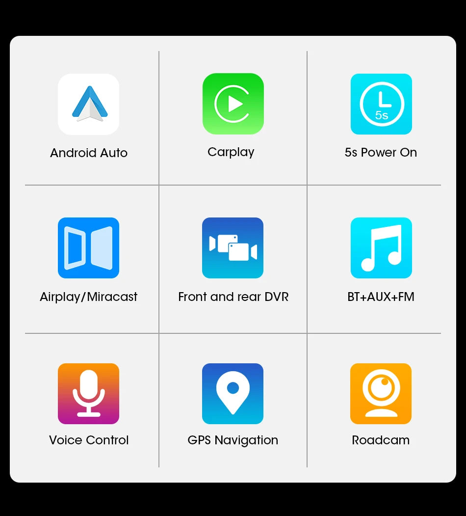 All-in-One 10.1/11.26" 4K Touchscreen Car Stereo | Wireless CarPlay & Android Auto | Built-in GPS & DVR Recorder | Dual Channel Recording | WiFi & Bluetooth