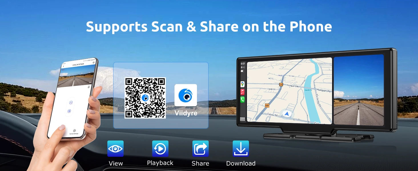 10.26" 4K Touchscreen Car Stereo | Wireless Apple CarPlay & Android Auto | 64GB Storage | GPS Navigation | Bluetooth | Backup Camera Input