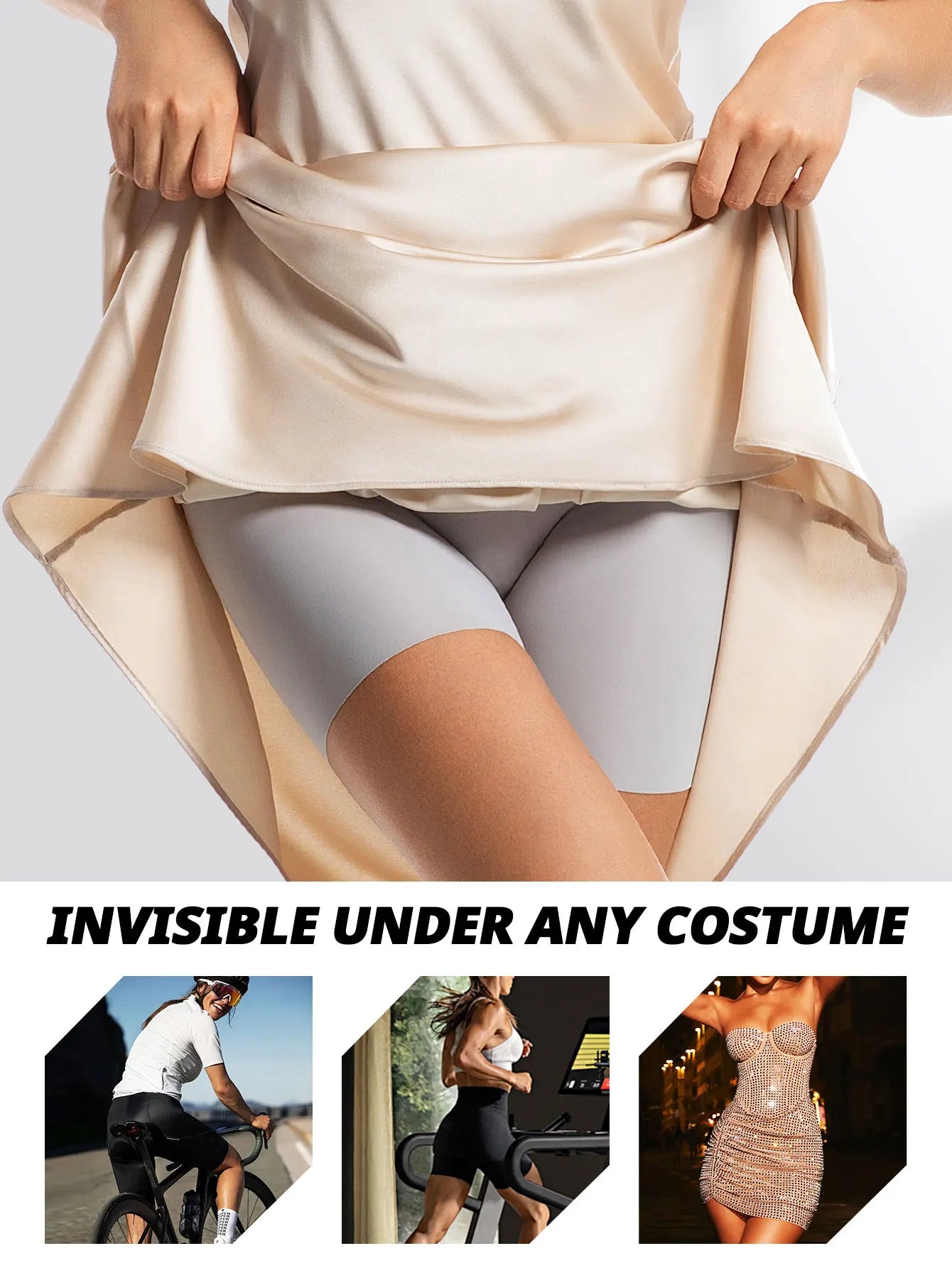 Flarixa Seamless High Waist Shorts Panties For Women