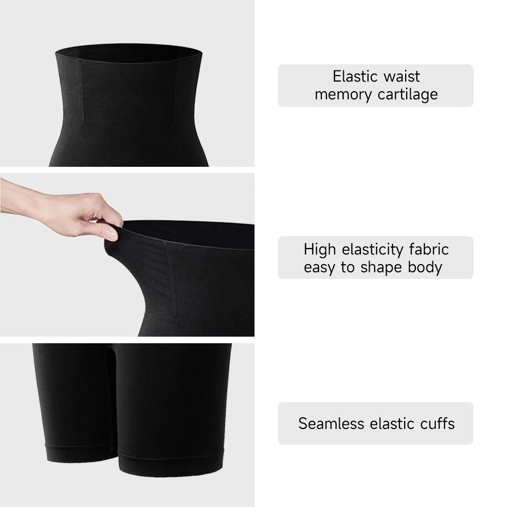 Modishion high-waist shaping shorts shaping pants hip-lifting abdomen control slim breathable safety pants