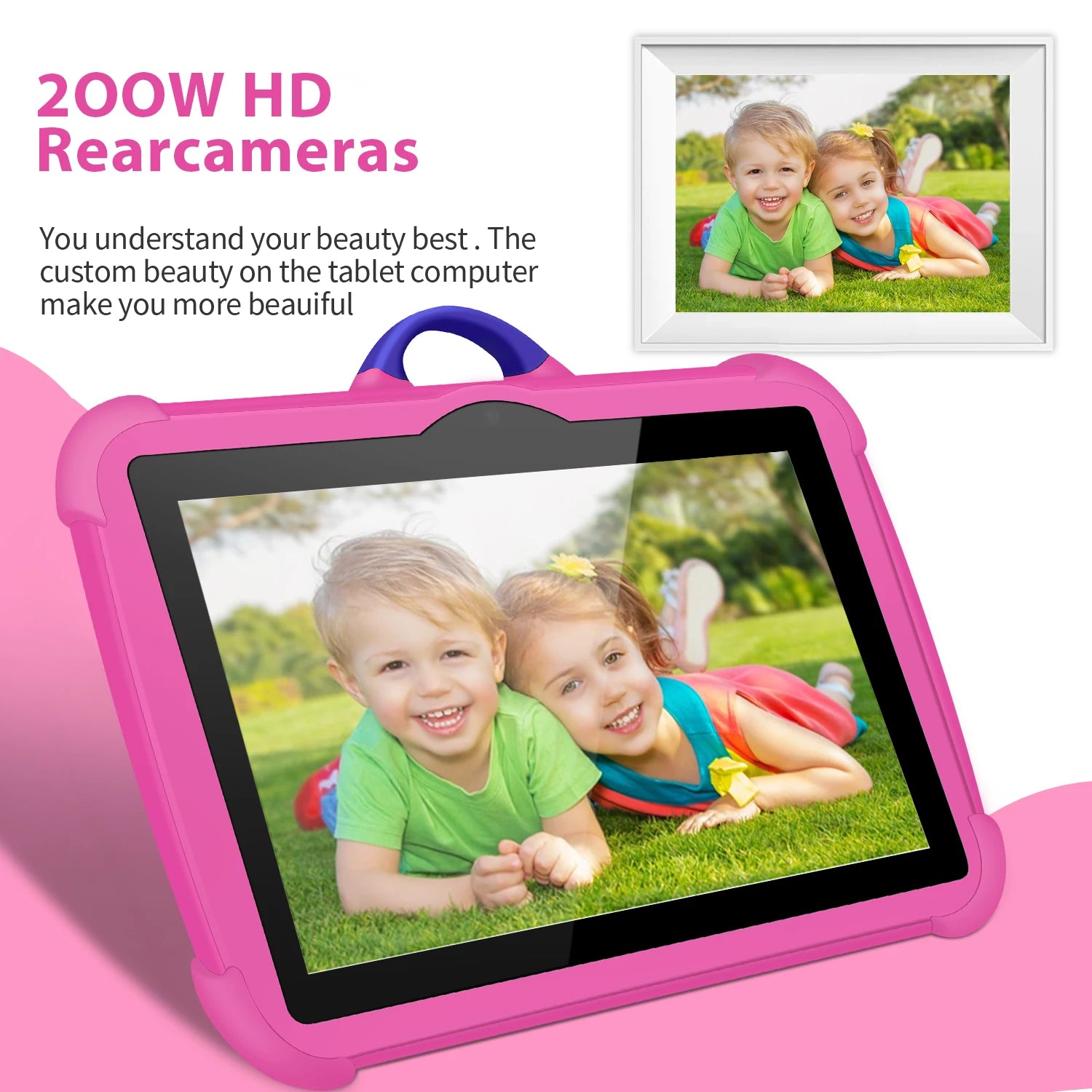 Cartoon Pattern Kids Tablet 7 Inch Quad Core 4GB RAM 64GB ROM Android