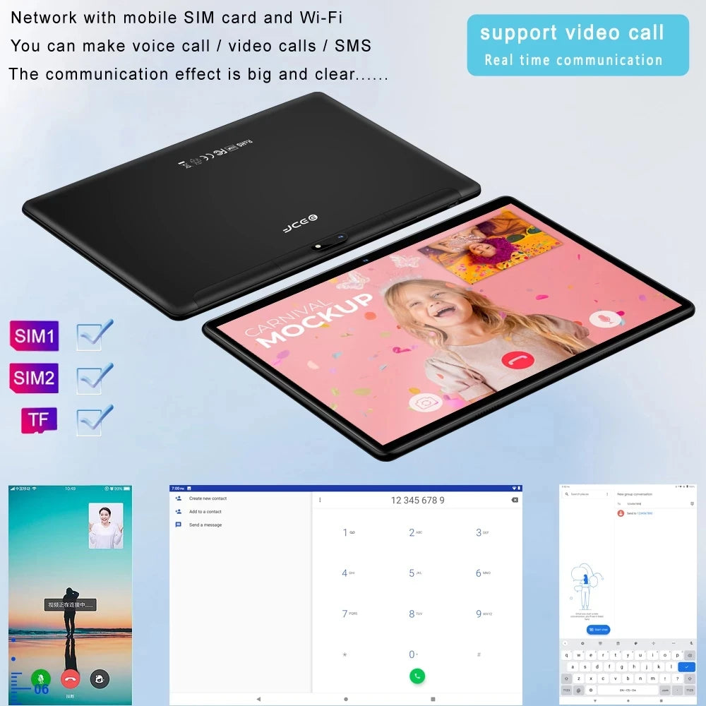 10.1 Inch Tablet Android 11  6GB RAM 128GB ROM 3G 4G