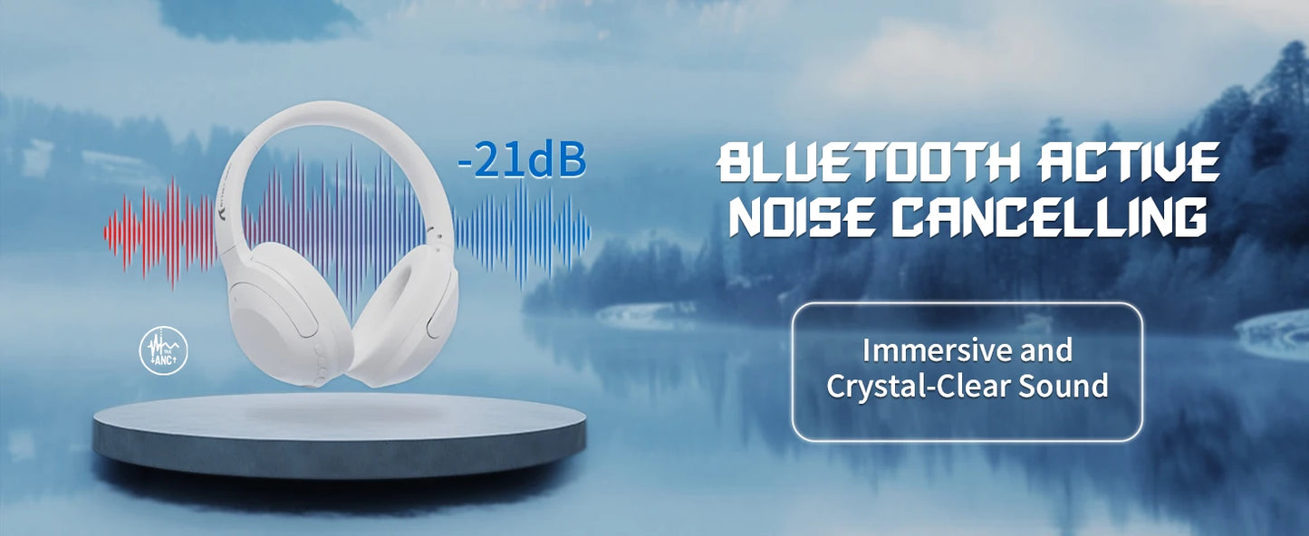 Attack Shark G300 Wireless Headphones | ENC Noise Cancellation for Immersive Sound