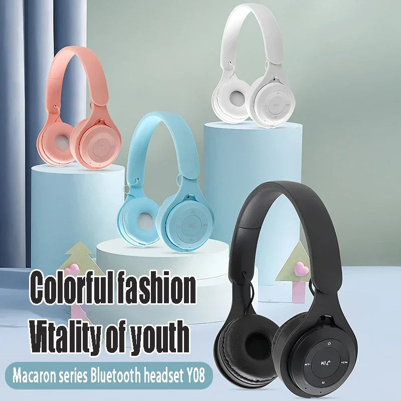 Y08 Wireless Headphones, Bluetooth 5.0 Over-Ear Sports & Gaming Headset