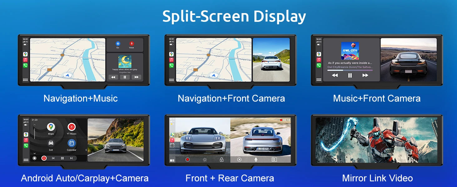 10.26" 4K Touchscreen Car Stereo | Wireless Apple CarPlay & Android Auto | 64GB Storage | GPS Navigation | Bluetooth | Backup Camera Input