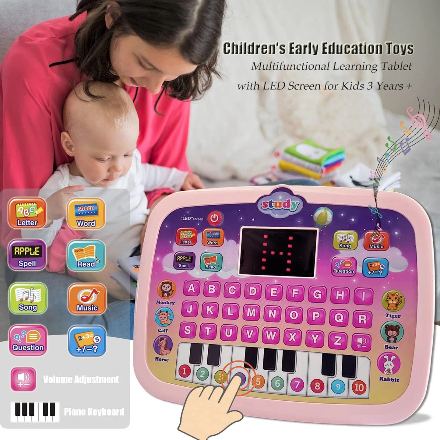 Educational Learning Pad with LED Screen